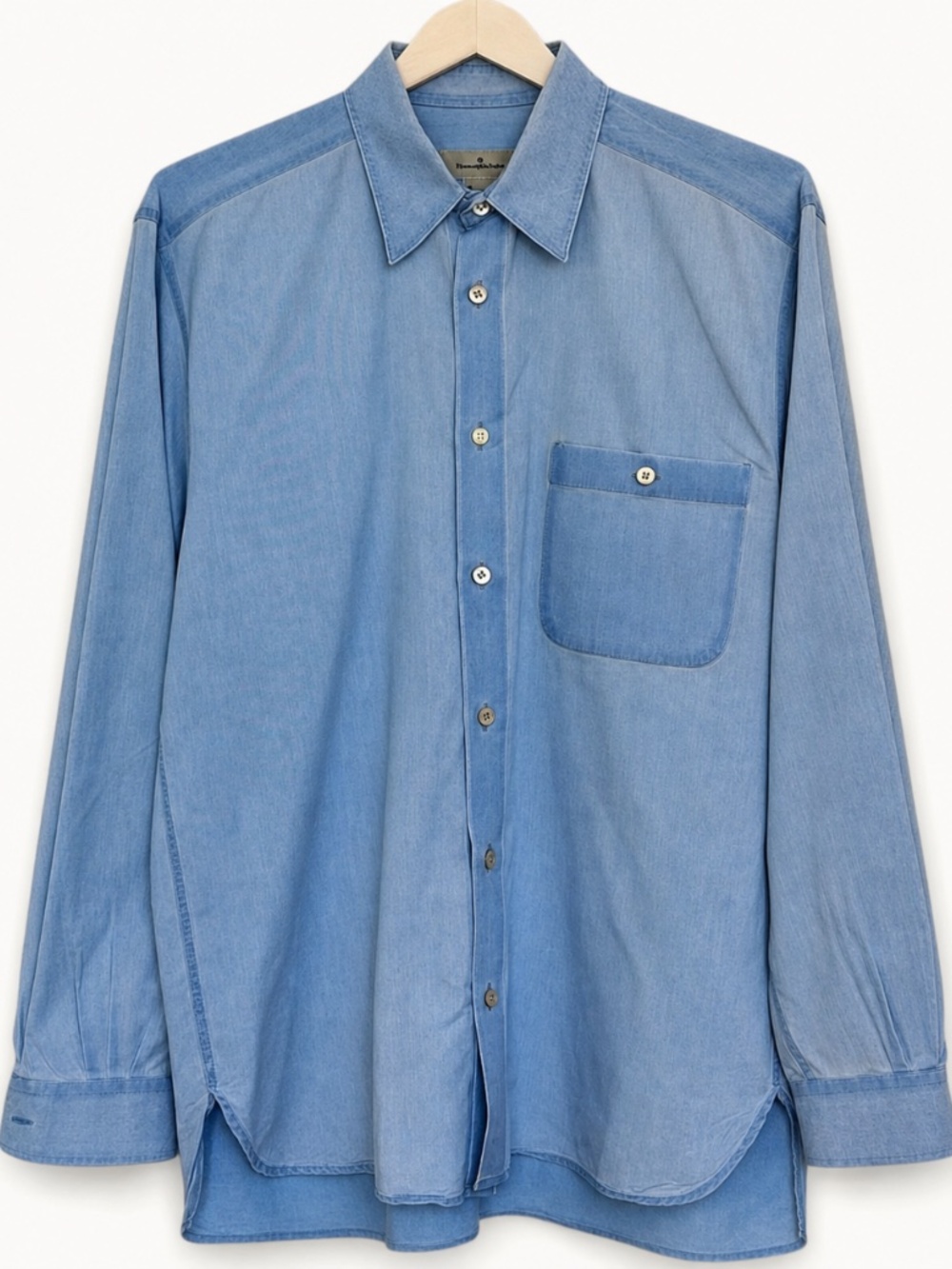 Ermenegildo Zegna Light Blue Long Sleeve Dress Shirt